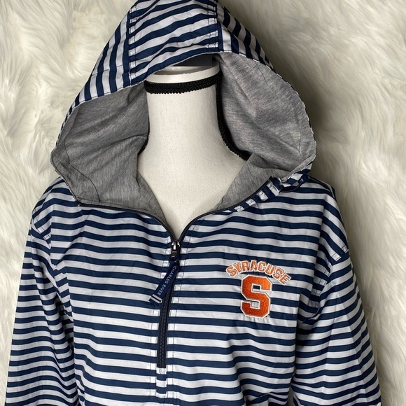 Syracuse 3/4 Zip Hooded Windbreaker Track Jacket Size Small - Picture 5 of 15